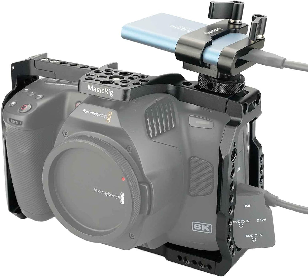 BMPCC 6K Pro Cage with T5 SSD Mount V559