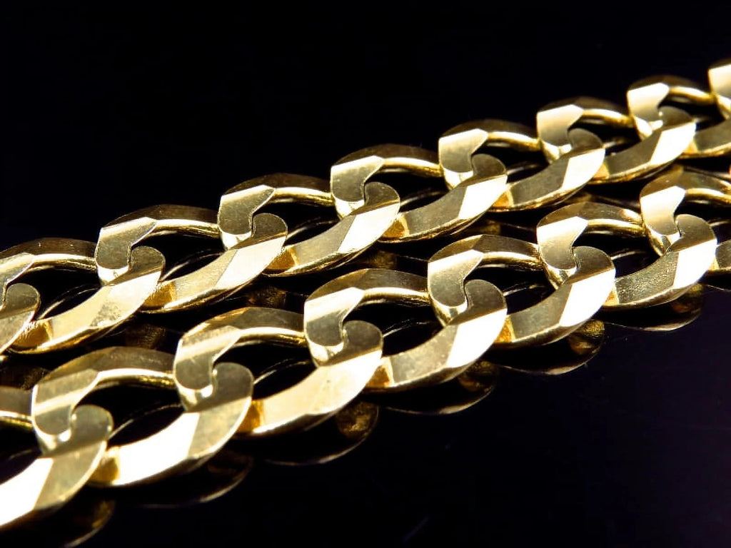 10K Yellow Gold Cuban Chain 11.5 MM 20-30" D272479