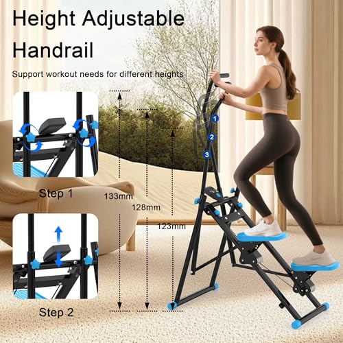 Stair Stepper with Adjustable Handlebar & Pedals, 330LBS Loading Capacity T8611