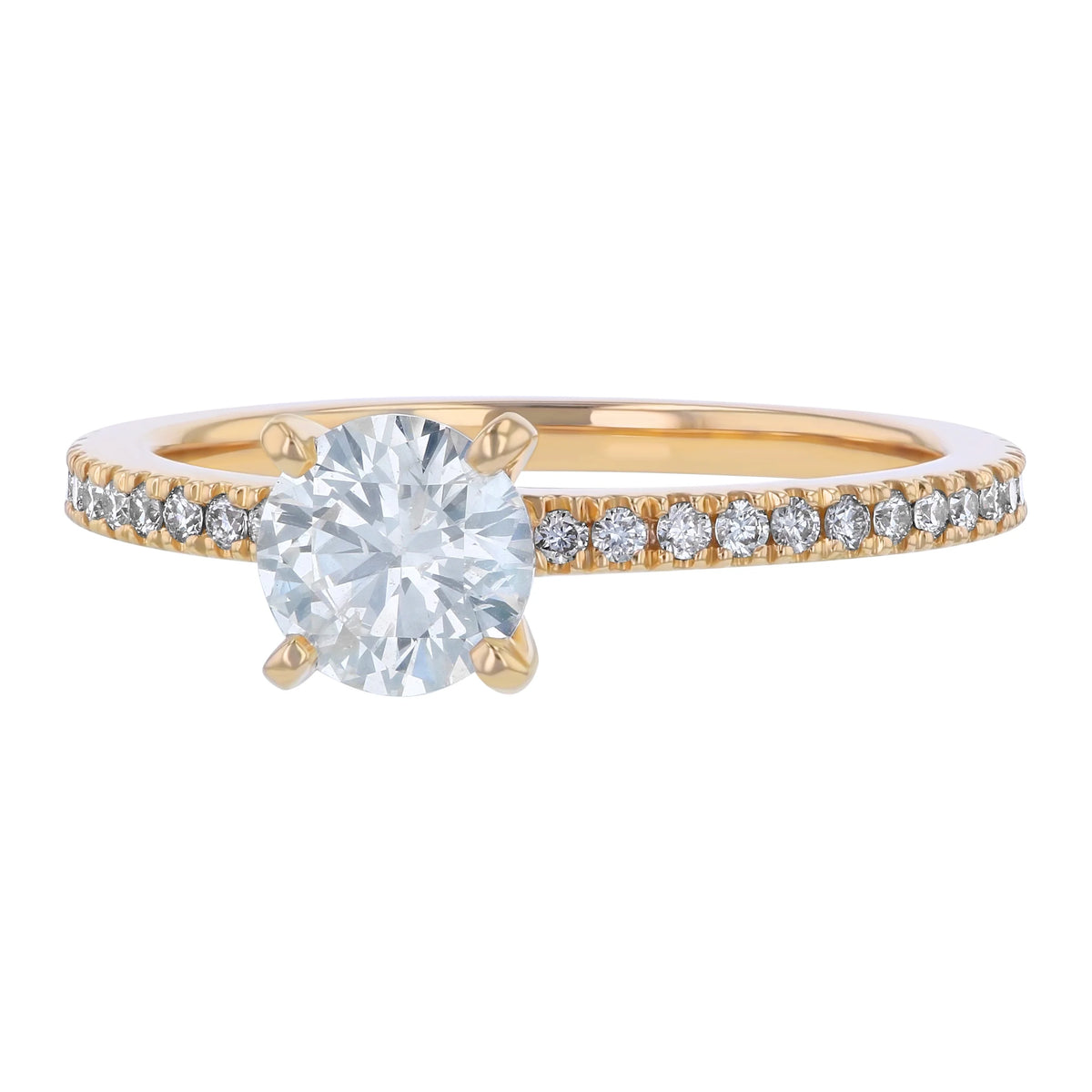 14K Yellow Gold Solitaire Engagement Ring C7565