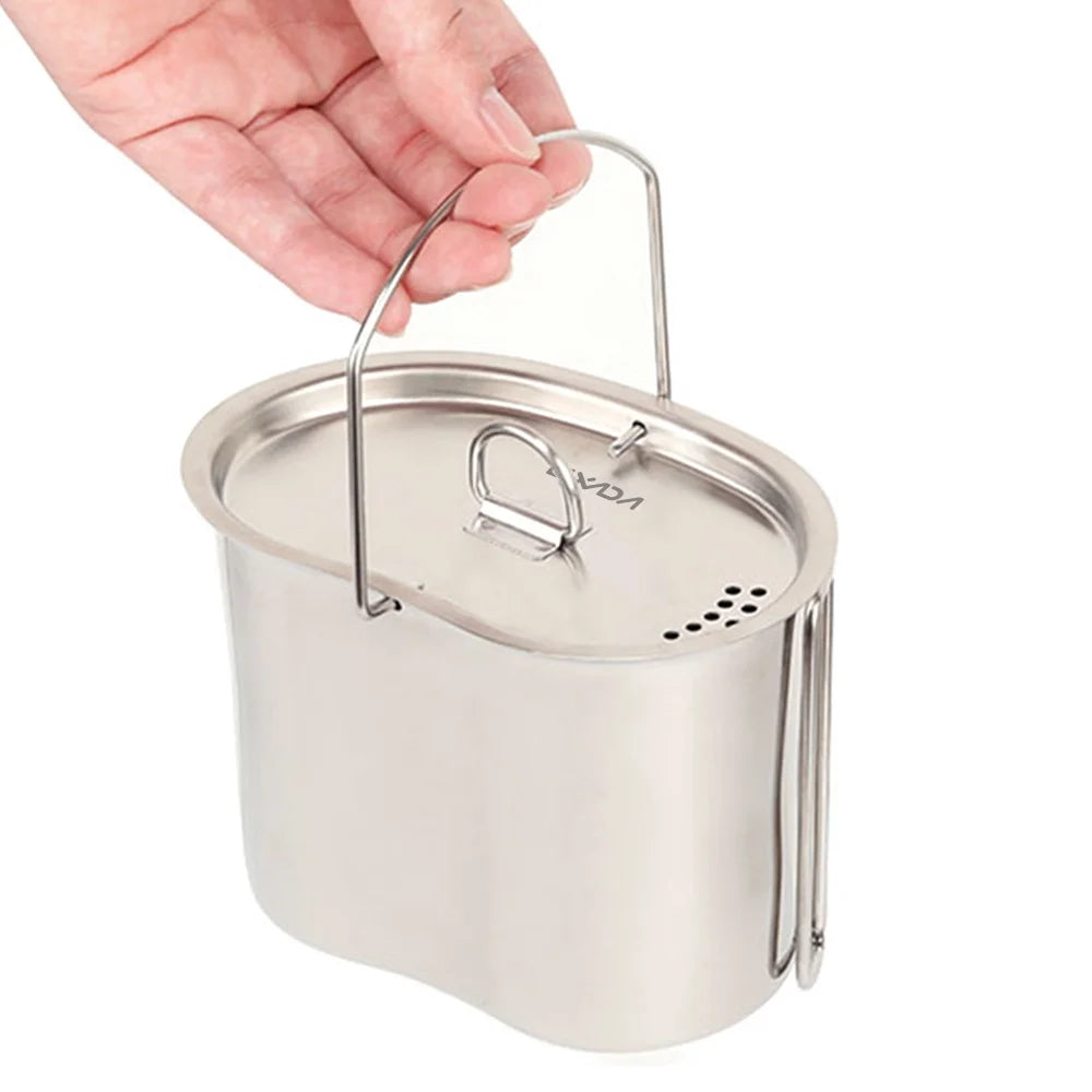Stainless Steel Camping Cookware Set with Wood Stove G7059
