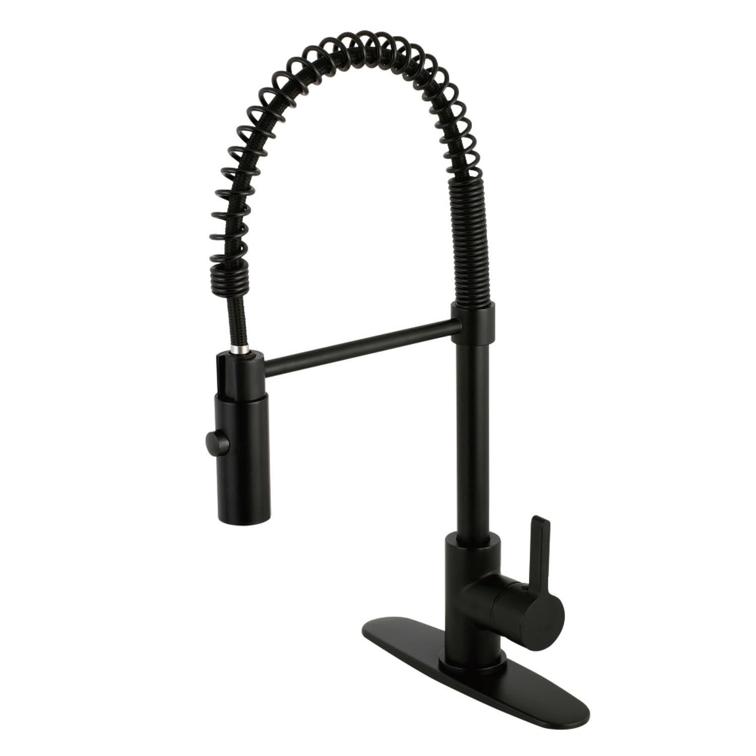 Matte Black Single-Handle Pre-Rinse Kitchen Faucet U691570