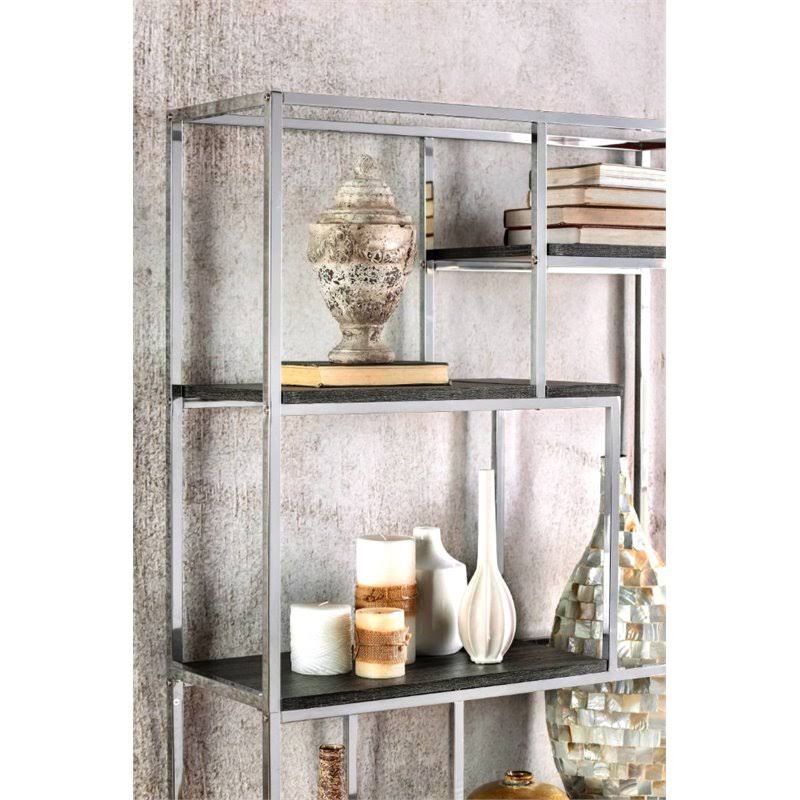 Chrome 6 Shelf Bookcase F338