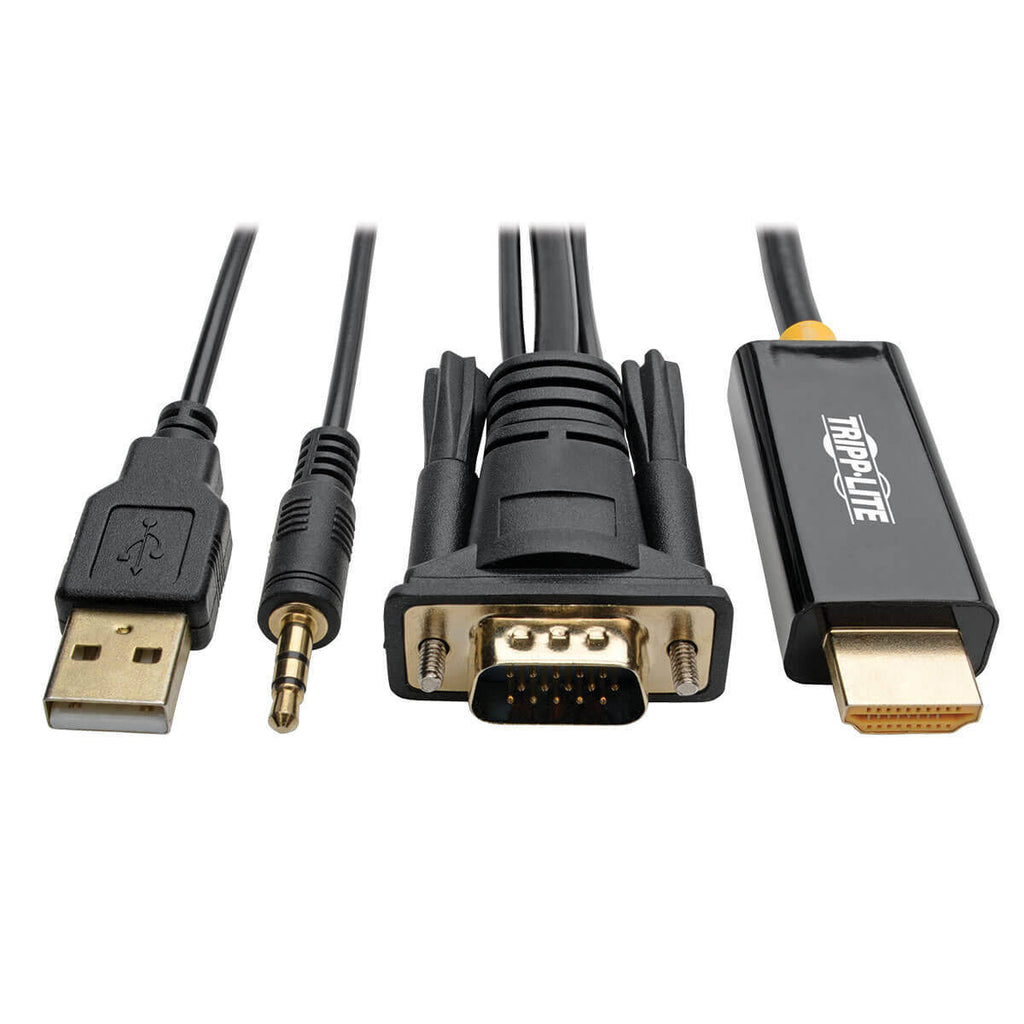 Black 6 ft VGA to HDMI Adapter Cable T647640