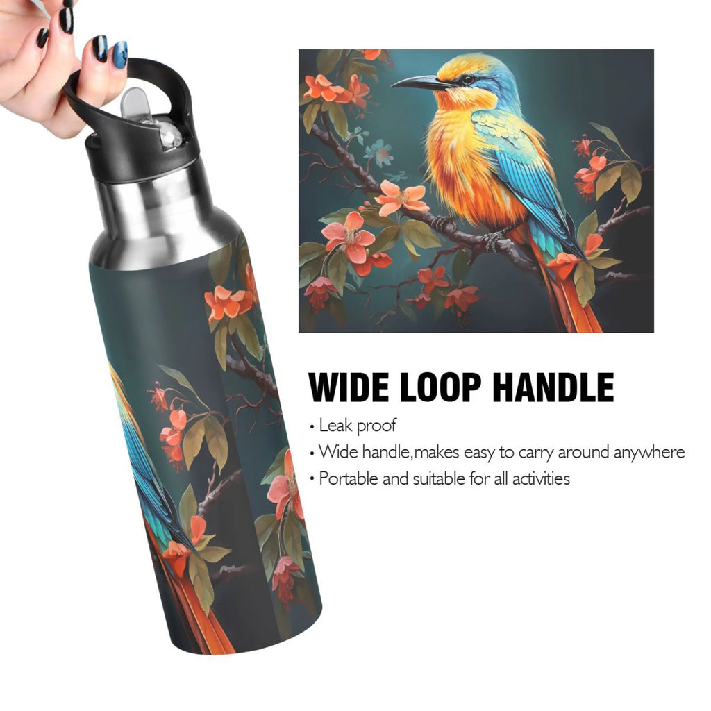 20 oz Insulated Stainless Steel Water Bottle with Straw Lid Z1331