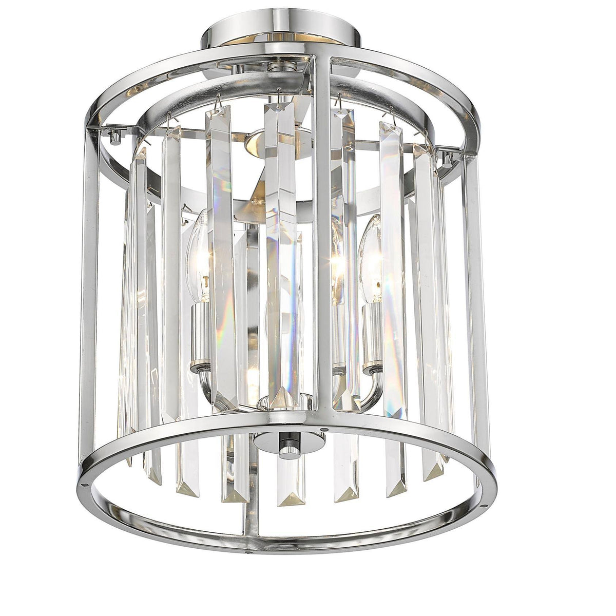 Bronze 3 Light Semi Flush Mount C2065