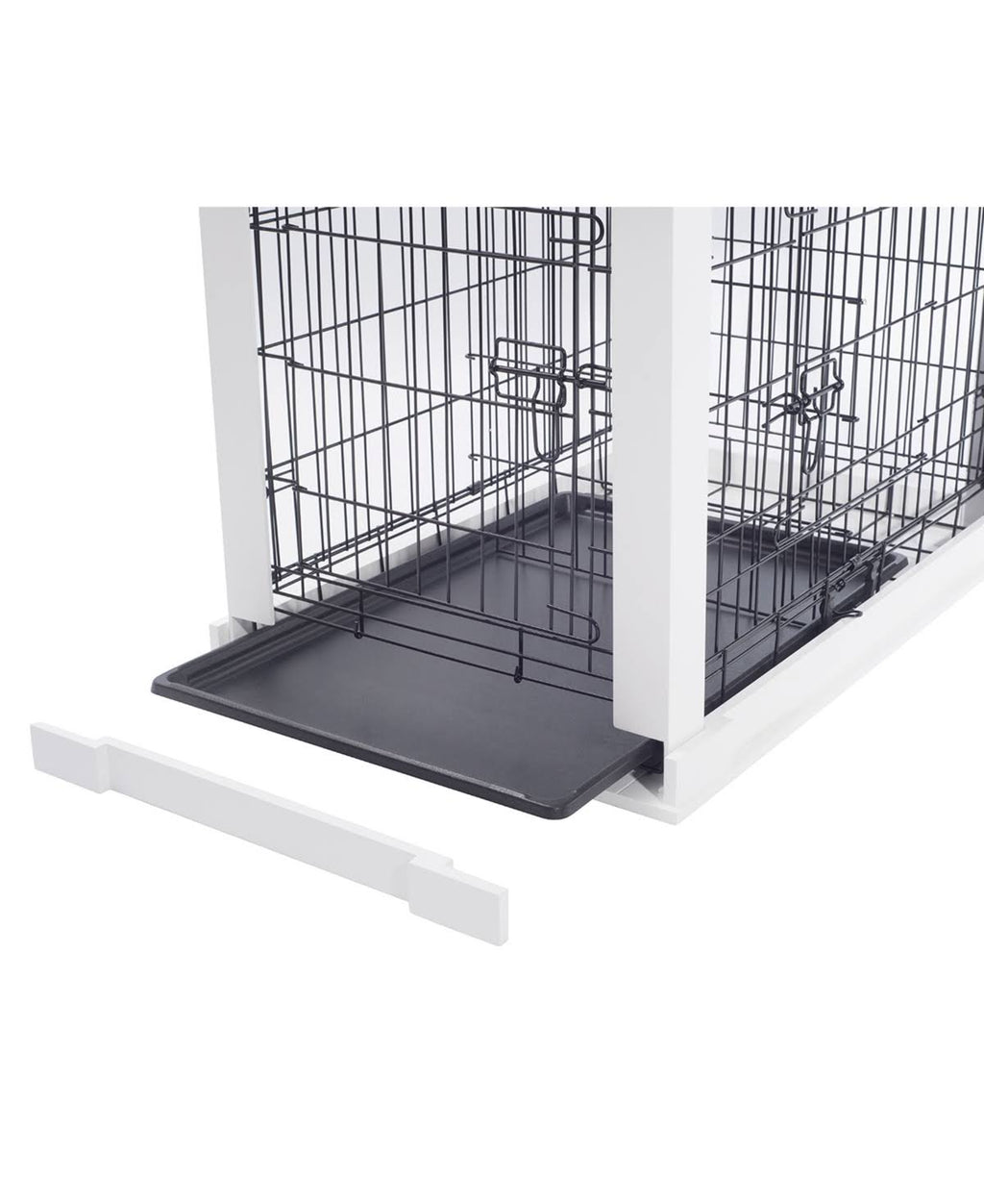 Medium White Cage with Crate Cover K61985