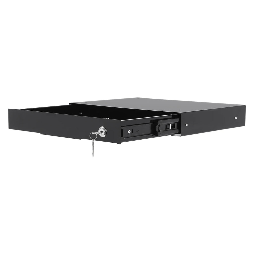 Black Sliding Drawer Storage Tray with Keys P70643