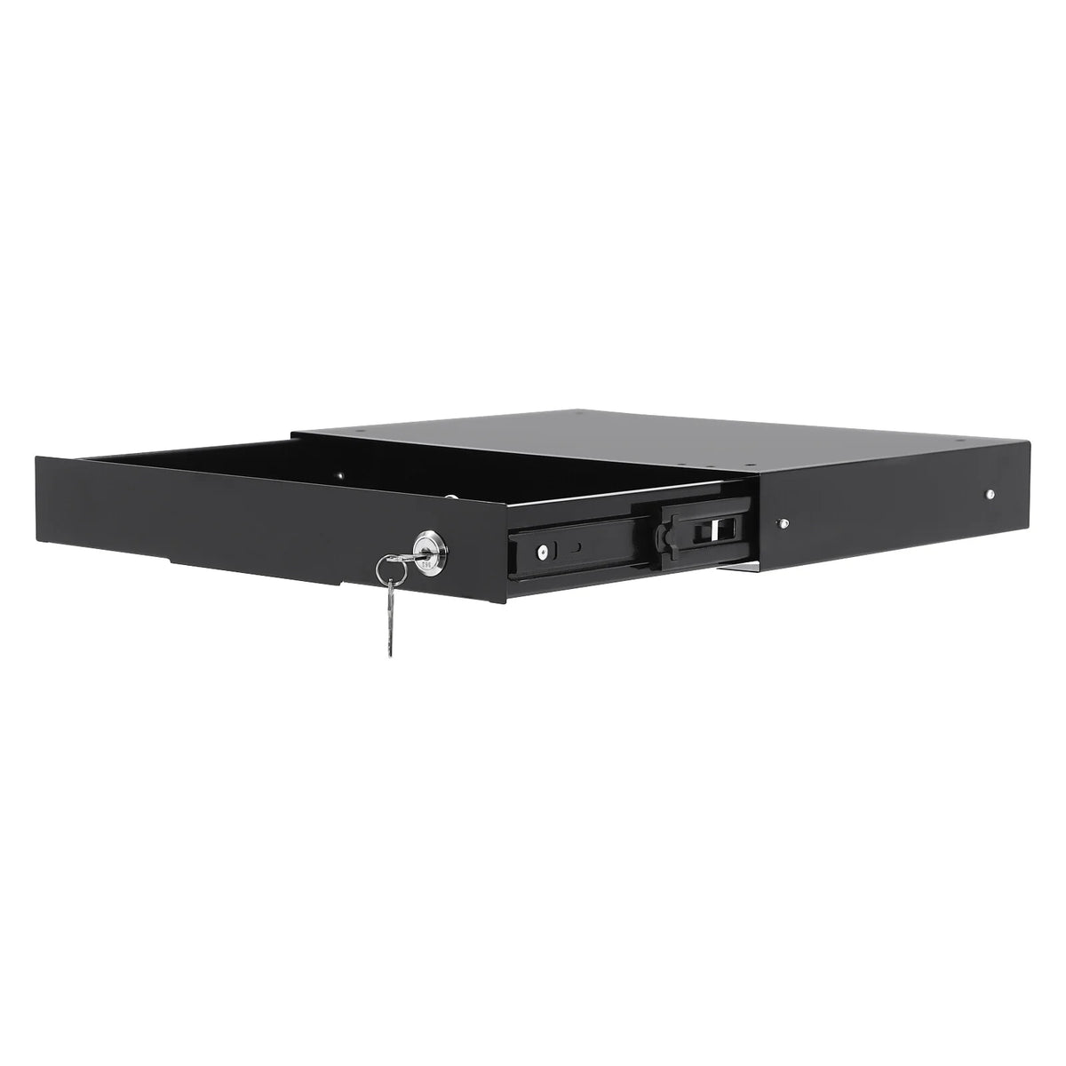 Black Sliding Drawer Storage Tray with Keys P70643