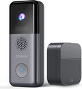 Wireless Video Doorbell Camera with Chime, 2K Resolution, 10000mAh Rechargeable Battery, IP65 Weatherproof T81779