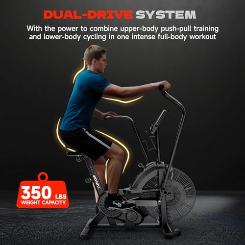 Air Bike with Magnetic & Air Resistance Fan Bike V5485
