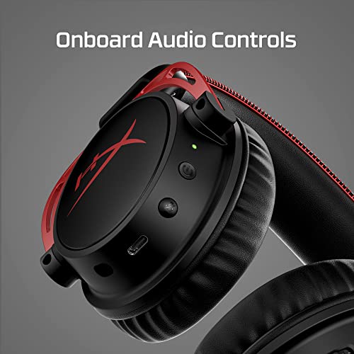 Red Wireless Gaming Headset with 300-hour battery life, Memory foam, Dual Chamber Drivers, Noise-canceling mic, Durable aluminum frame C753857