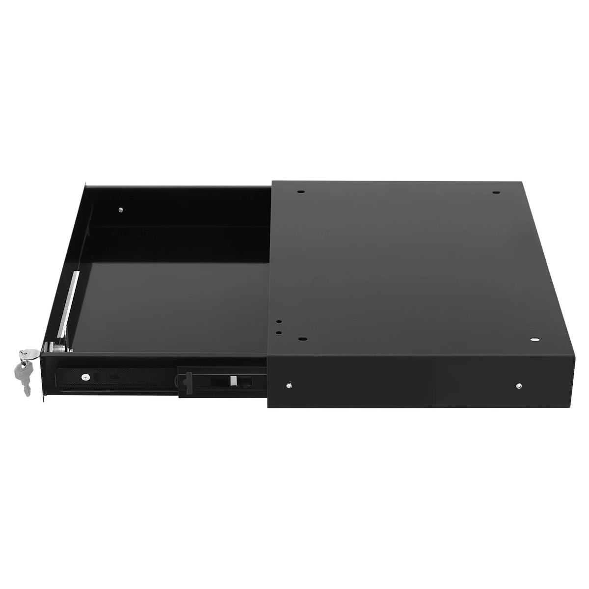 Black Sliding Drawer Storage Tray with Keys P70643
