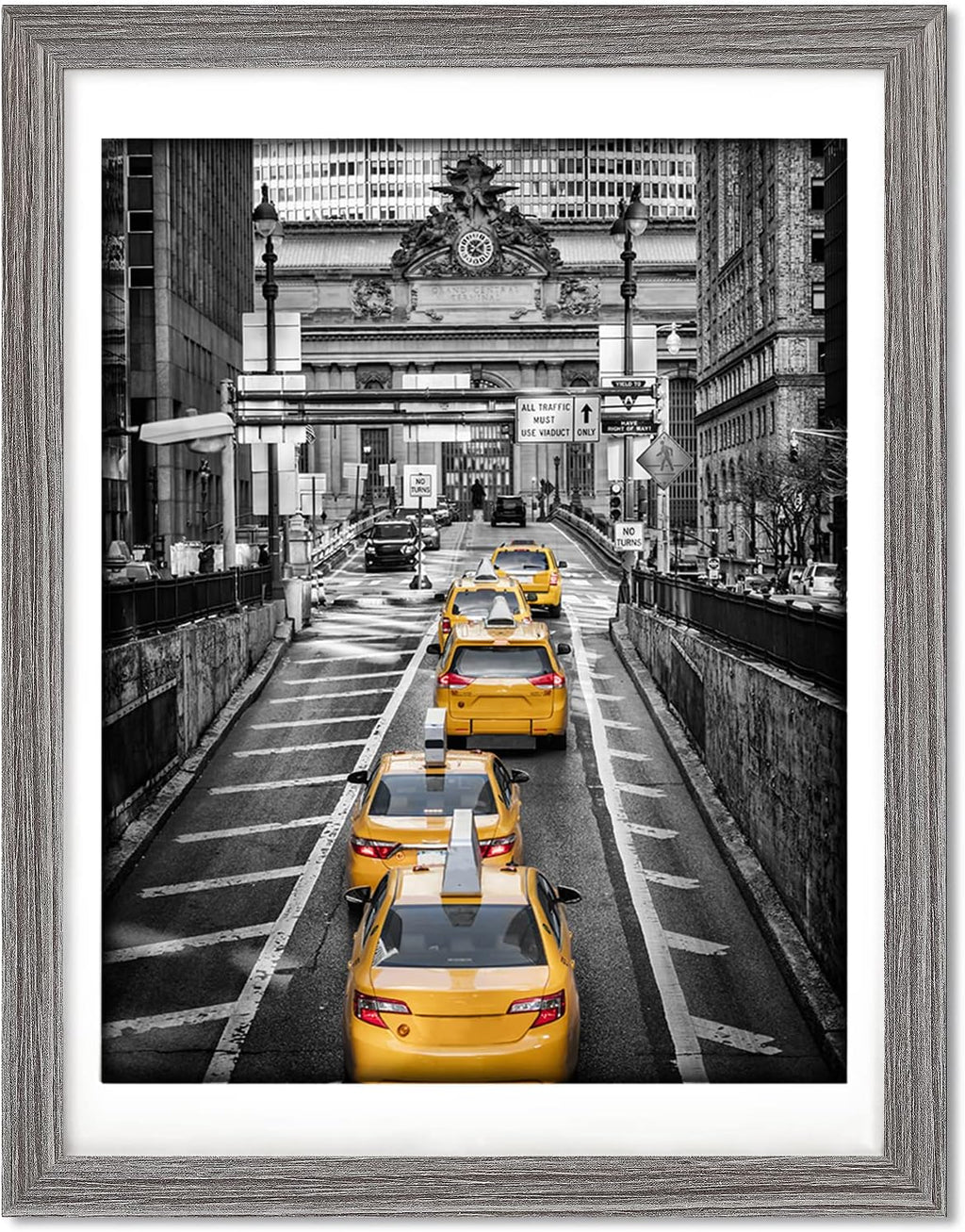 12x16 Solid Wood Picture Frame, Gray K63570