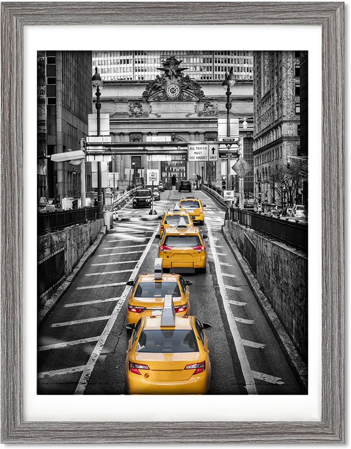 12x16 Solid Wood Picture Frame, Gray K63570