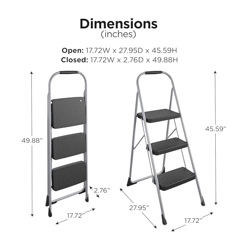 Three Big Folding Step Stool with Rubber Hand Grip Q165