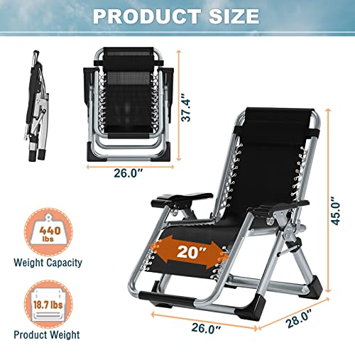Zero Gravity Folding Lounge Chair with Removable Cushion E3548