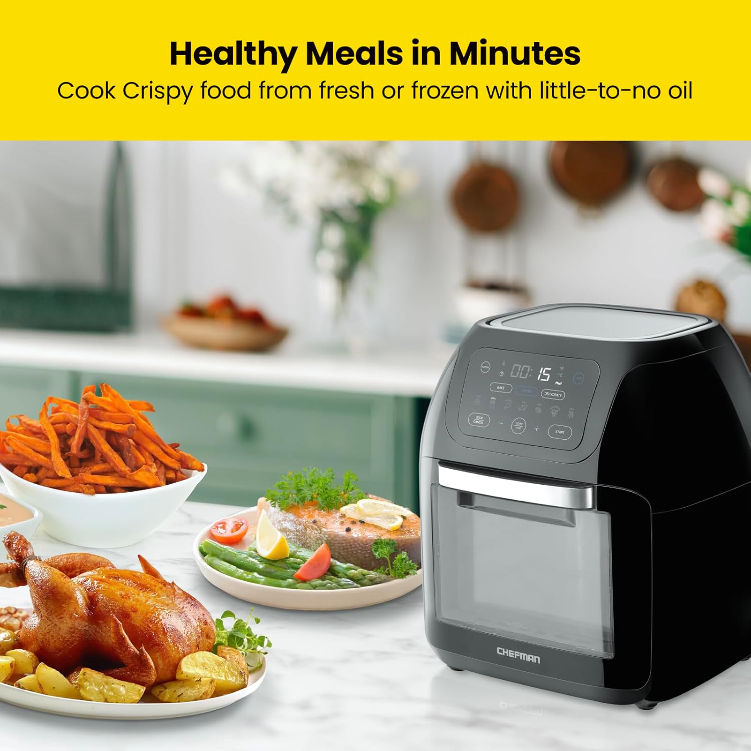 10L Air Fryer with Rotisserie and Dehydrator H383