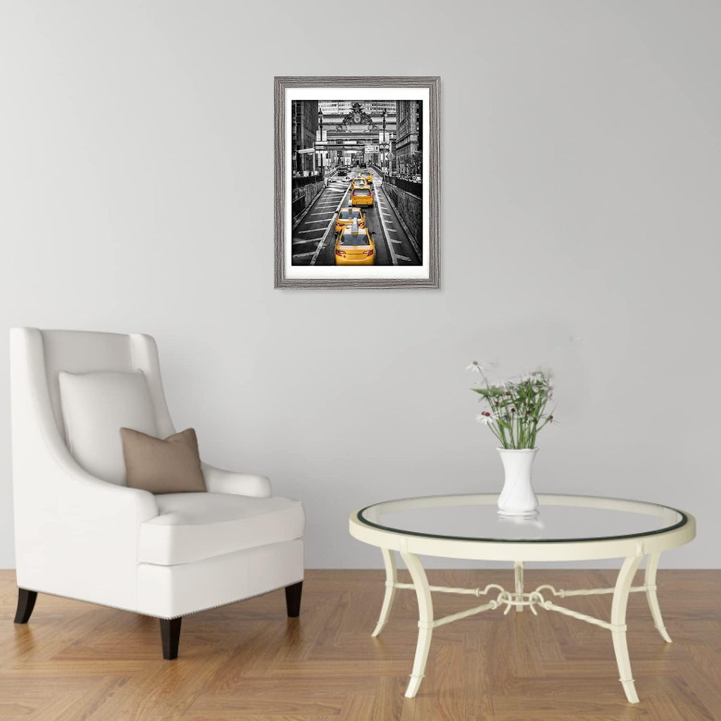12x16 Solid Wood Picture Frame, Gray K63570