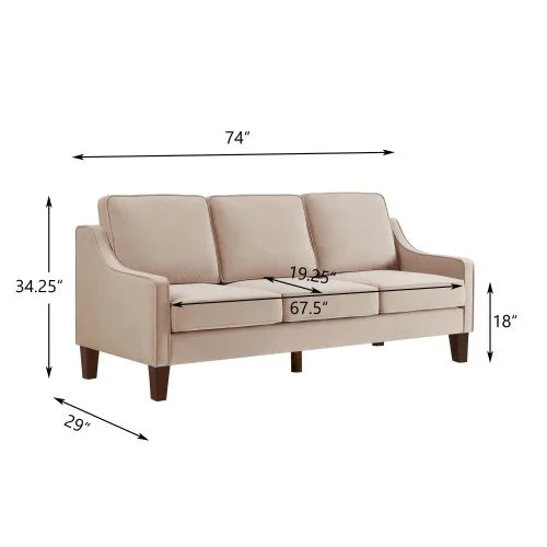 3 Piece Sofa Couch with Wood Legs S88221