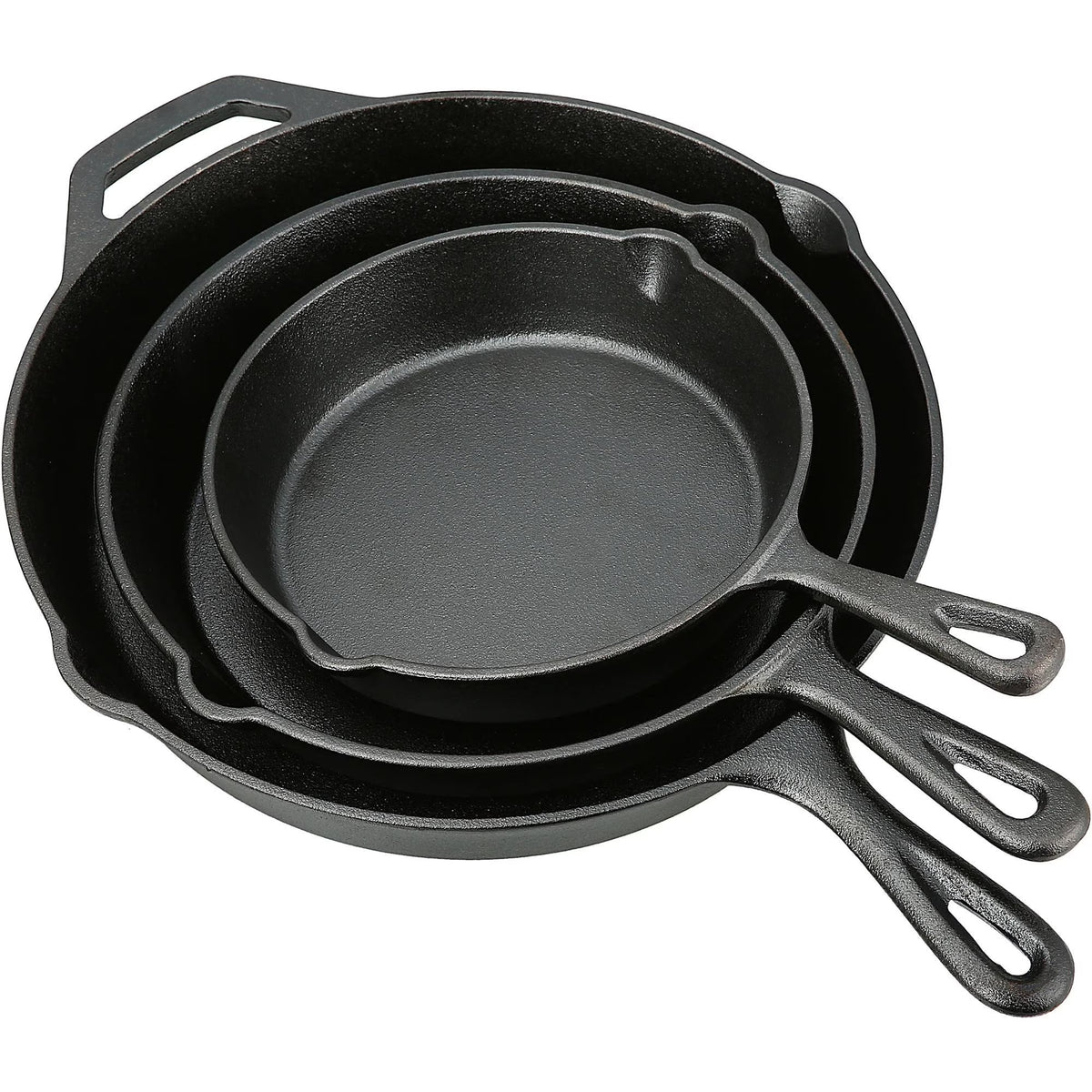 3 Piece Cast Iron Skillet Set, Pre-seasoned M90252