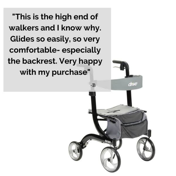 Petite Black Rollator Walker L791109