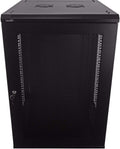 18U Wallmount Cabinet Enclosure 19-Inch Server Network Rack with Locking Perforated Door Black Y744887