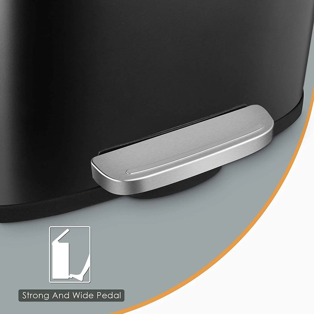 Black Stainless Steel Trash Can Y643714