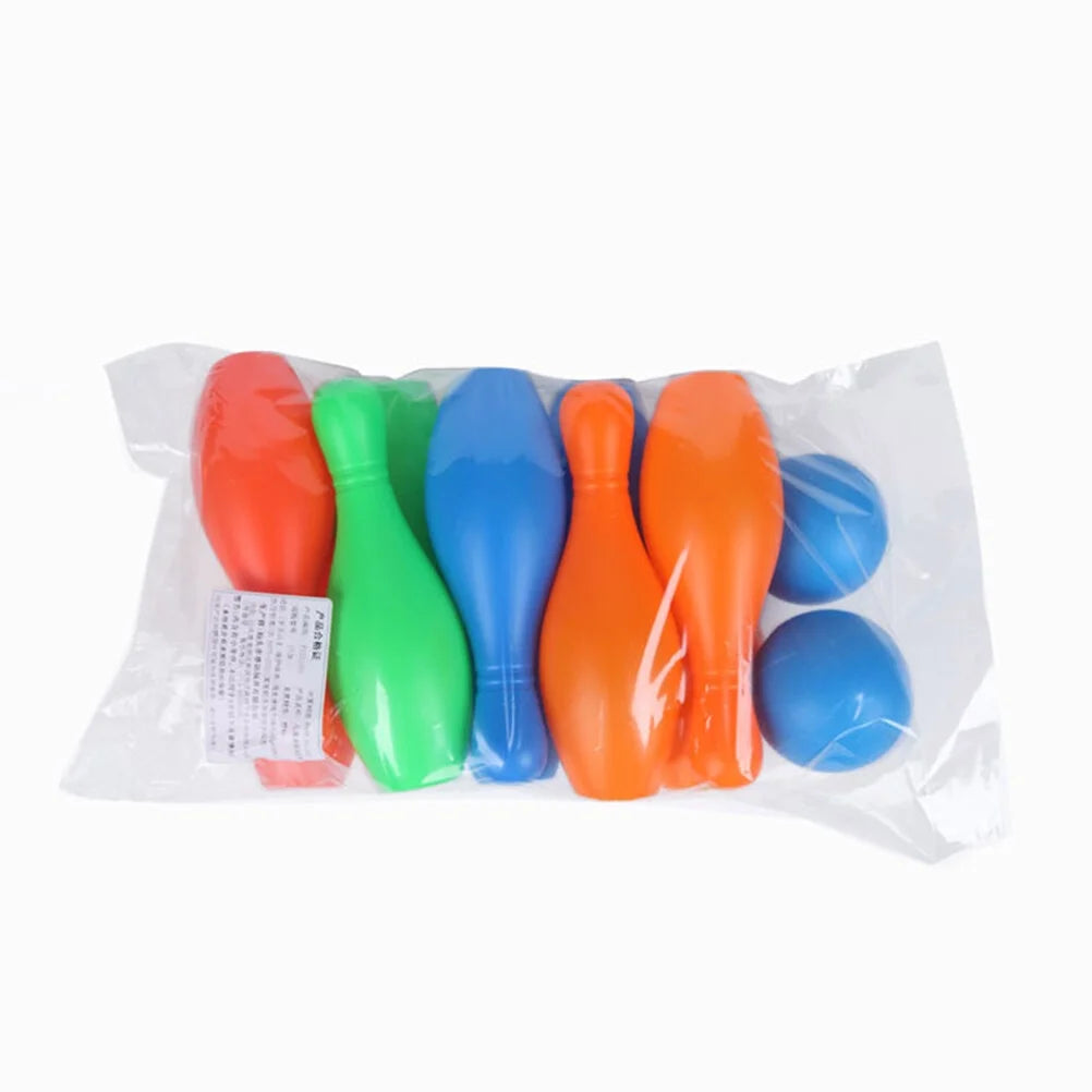 Bowling Set Kids Game Toys Indoor Ball Outdoor Plastic Party Skittle Games Sports Pin Balls Play H635750