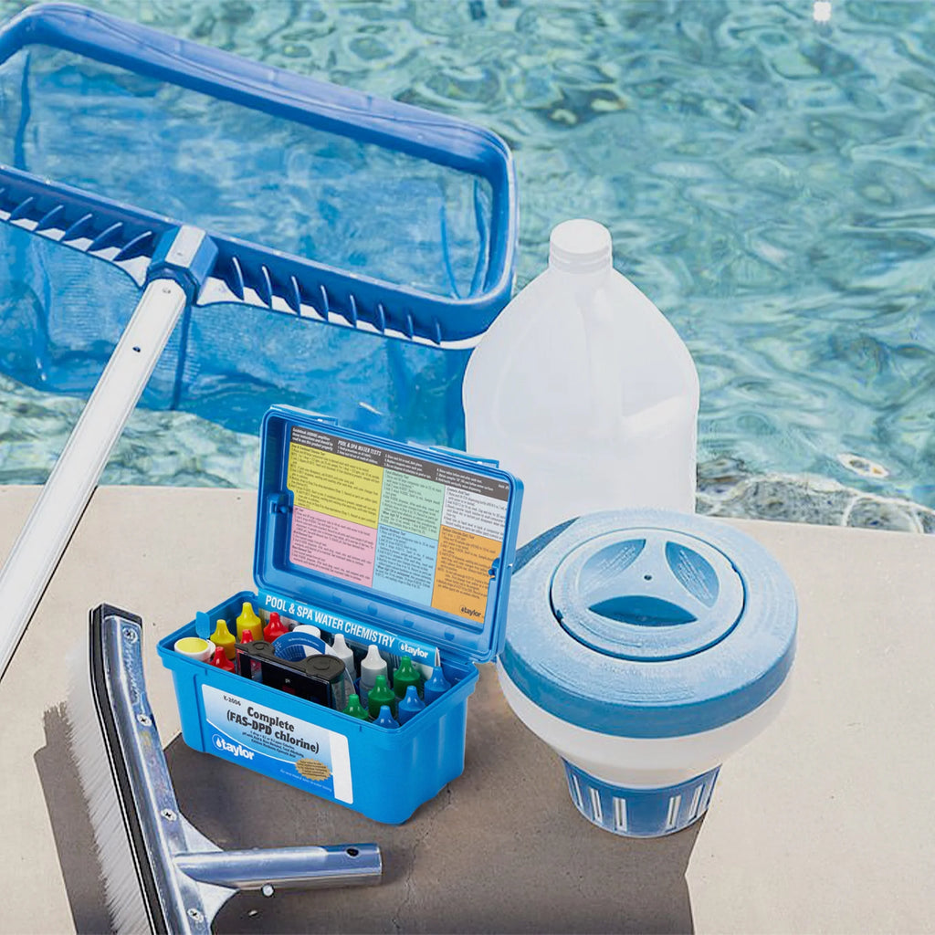 Complete Swimming Pool Water Test Kit Chlorine pH Alkalinity T36989