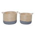 Set of 2 Brown Sea Grass Storage Basket D778