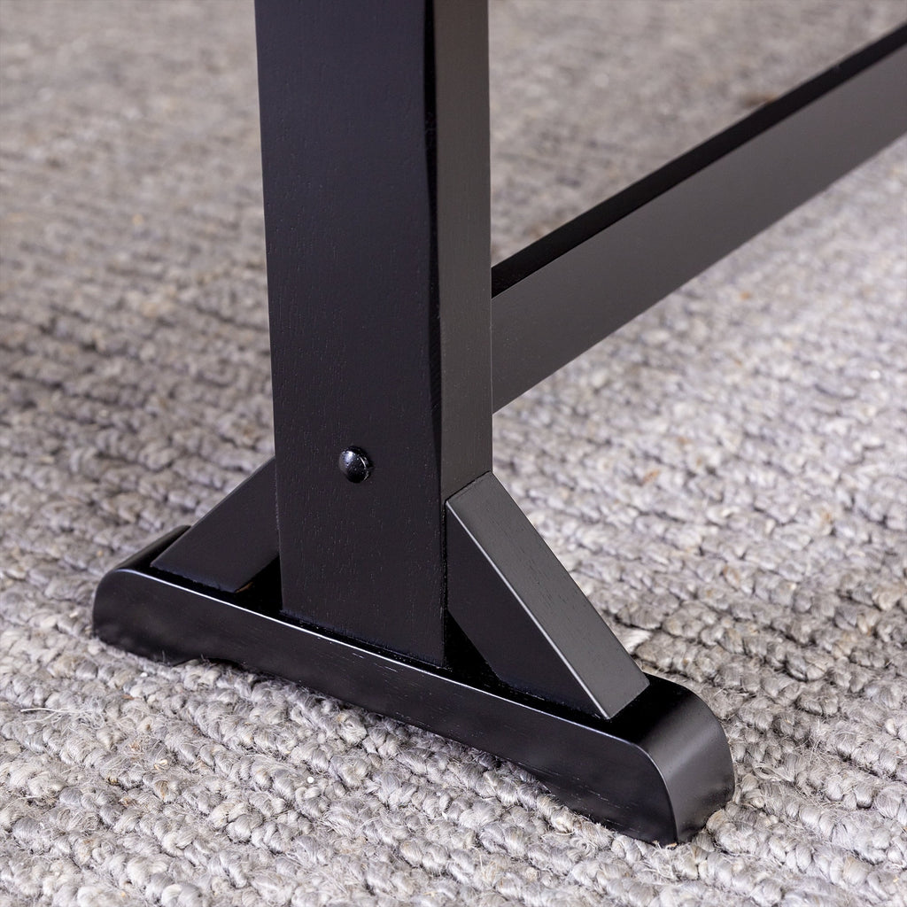 Antique Black Wood Bench I993