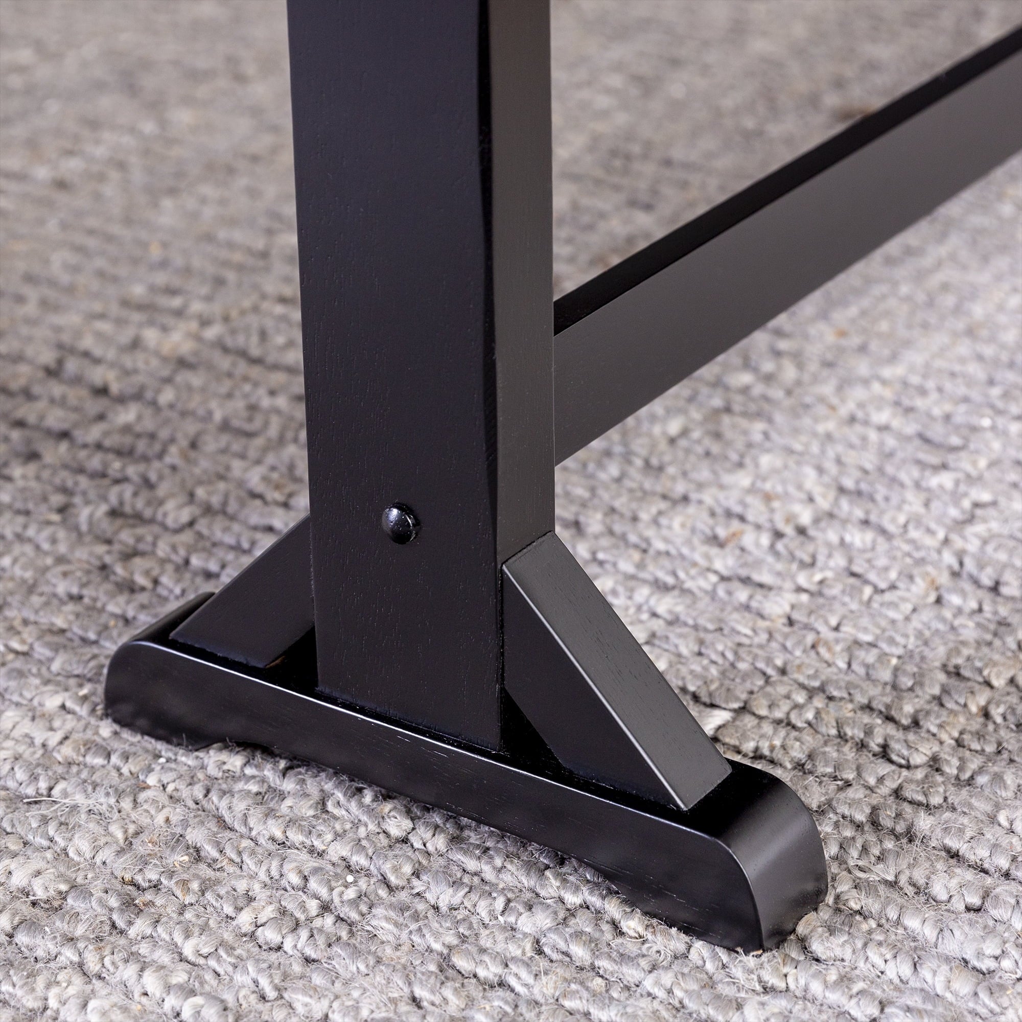 Antique Black Wood Bench I993