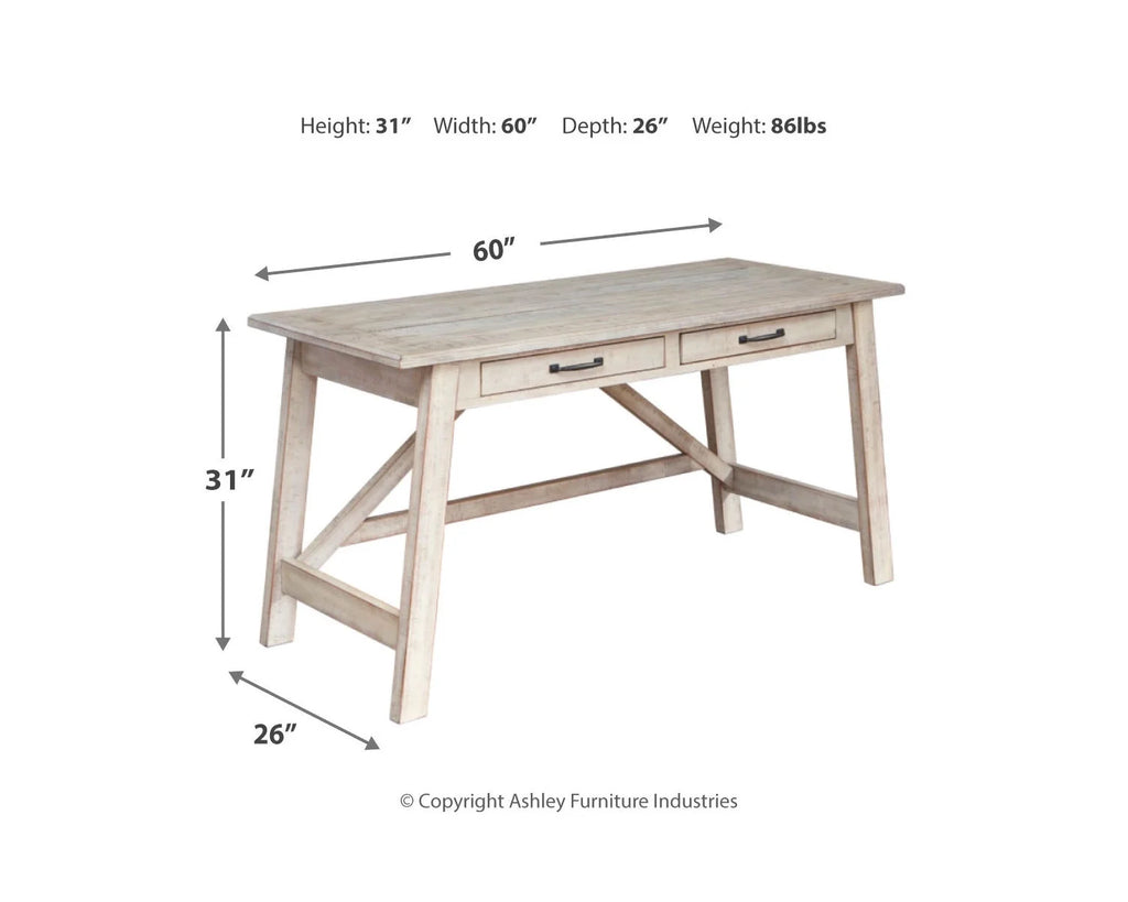 Whitewash 2 Drawer Desk B93581