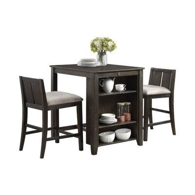 3 Piece Solid Wood Dining Set Y822