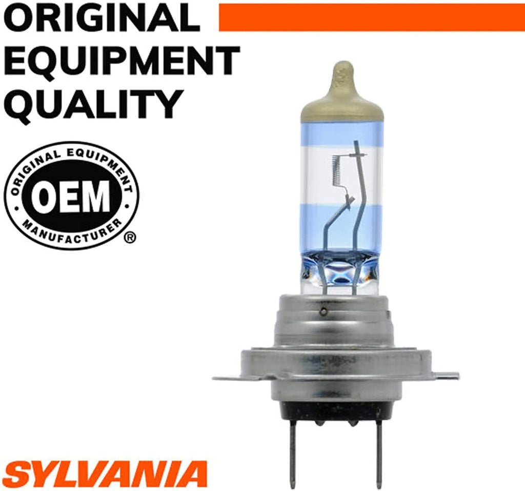 H7 High Performance Halogen Headlight Bulbs with Alloy Coating, White (2 Pack) C241177
