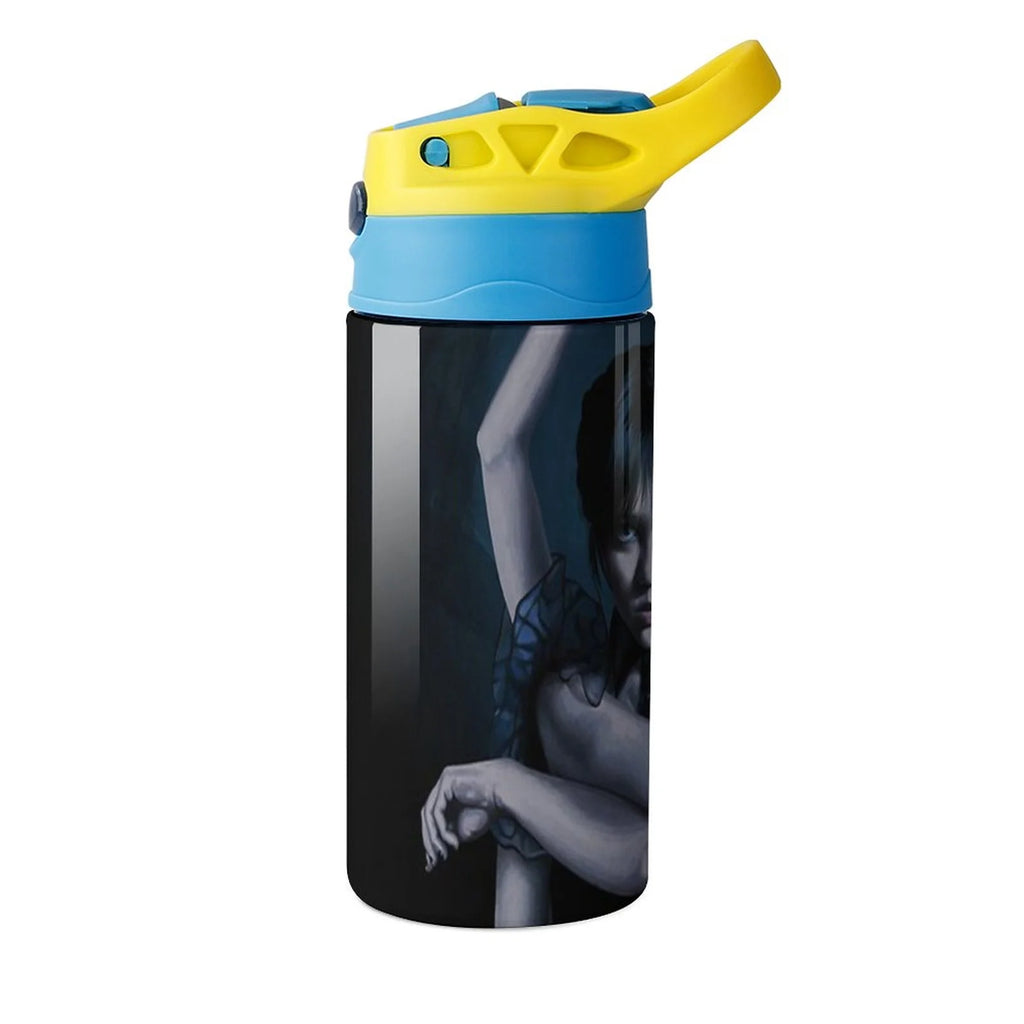 Stainless Steel Water Bottle with Straw G37441