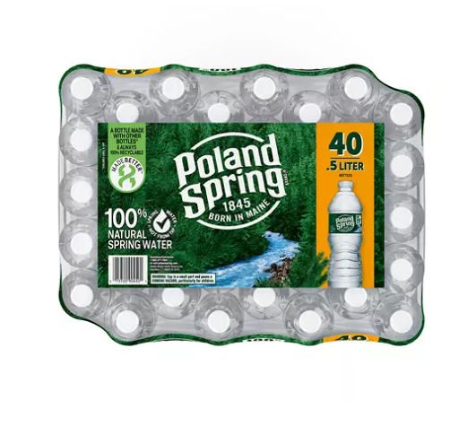 100% Natural Spring Water 16.9oz 40pk L4650