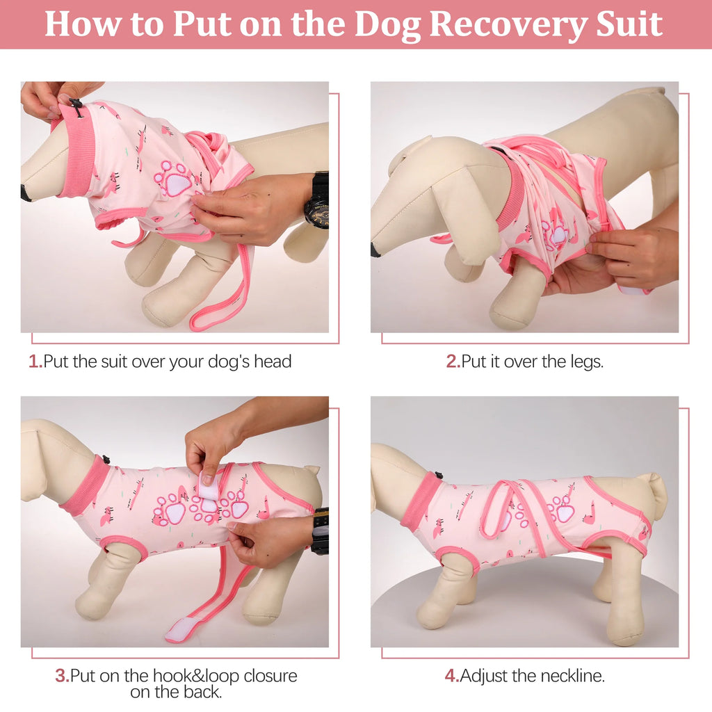 Dog Surgery Recovery Suit, Breathable Abdominal Wound Protector, Anti Licking Recovery Costume X494310