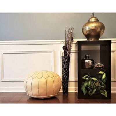 Leather Pouf T4042