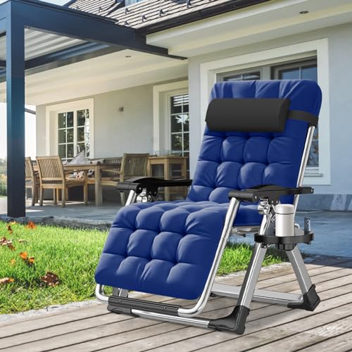 Zero Gravity Folding Lounge Chair with Removable Cushion E3548