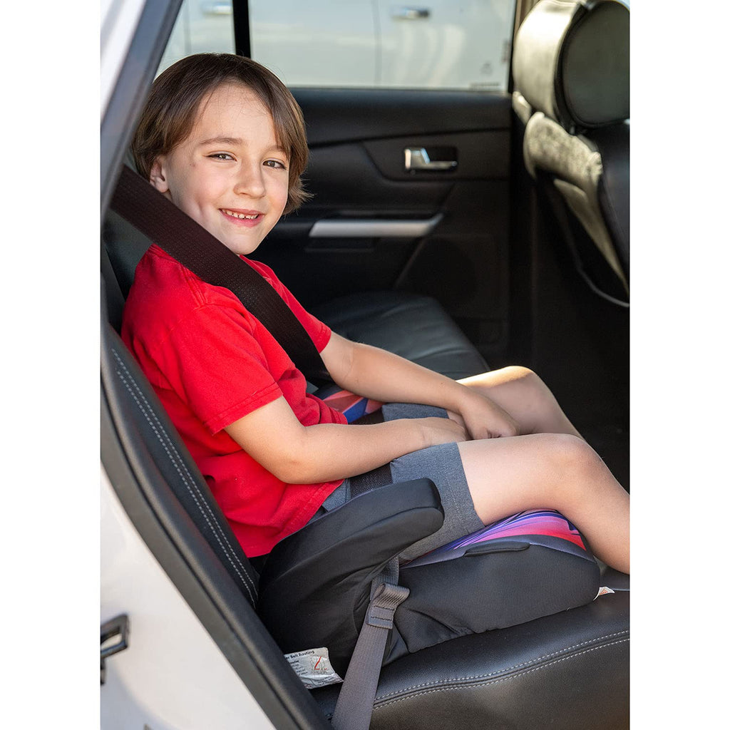 Red, Blue, and Black Backless Booster Car Seat B331809