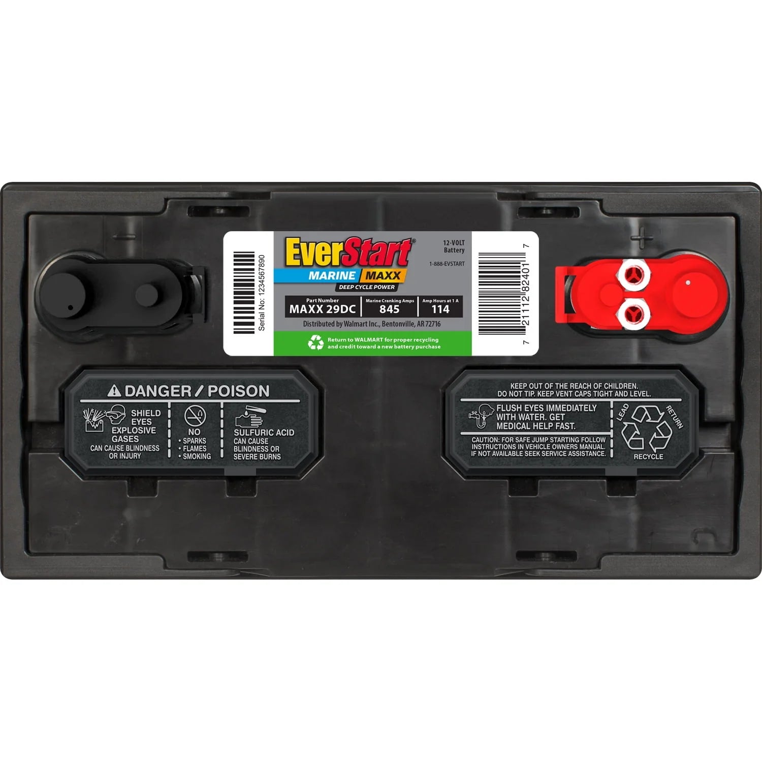 Group Size 29DC 12 Volt 845 CCA Marine Battery L78163
