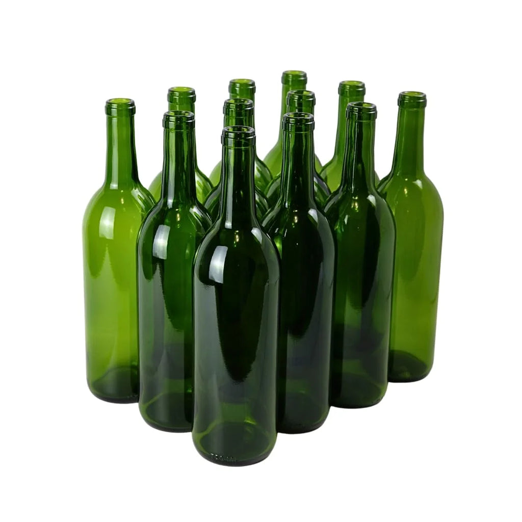 750 Ml Green Wine Bottles (Pack Of 12) S413933