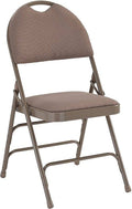 Beige Fabric Armless Folding Chair, 12/Pack S625