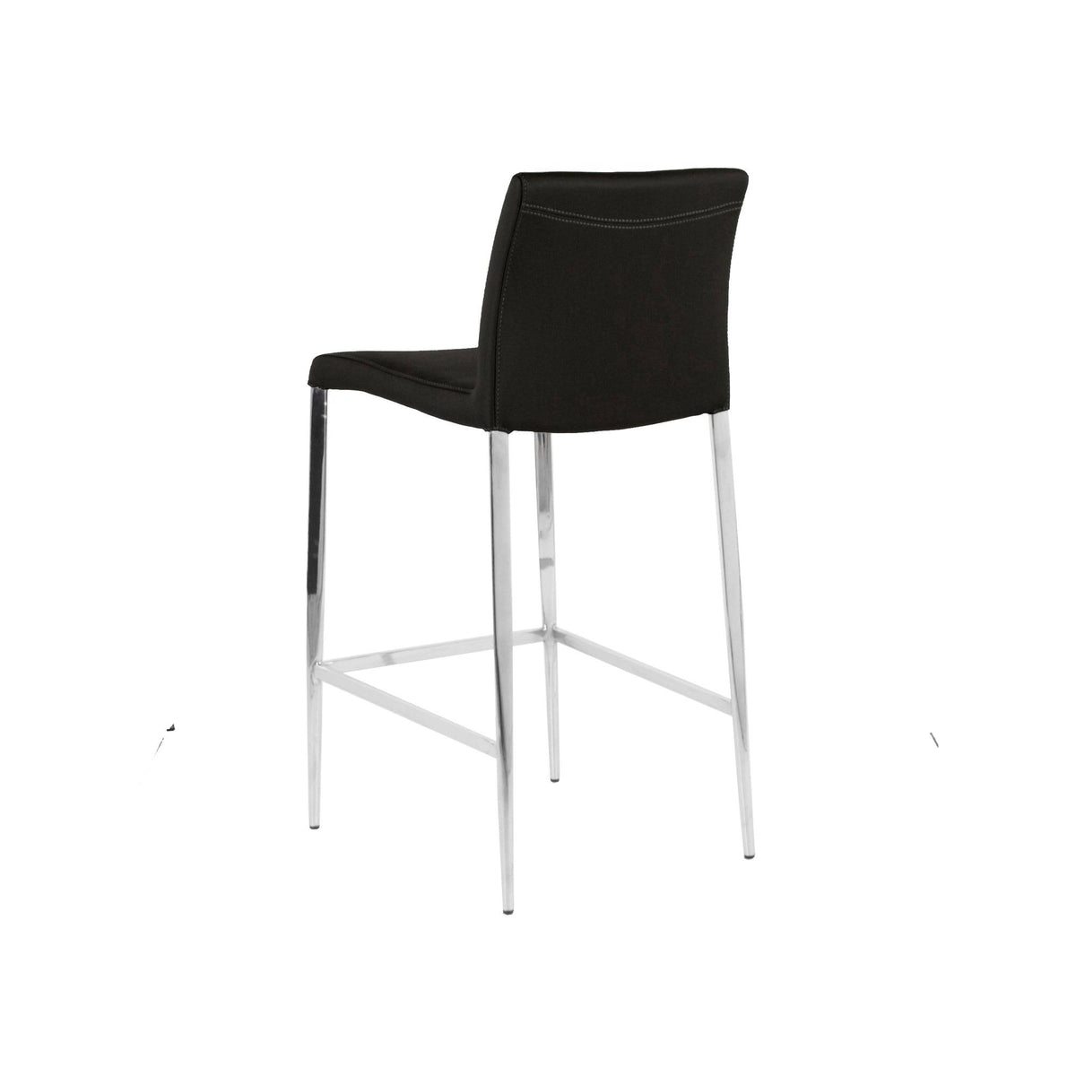 White Leatherette Chrome Counter Stool O1722