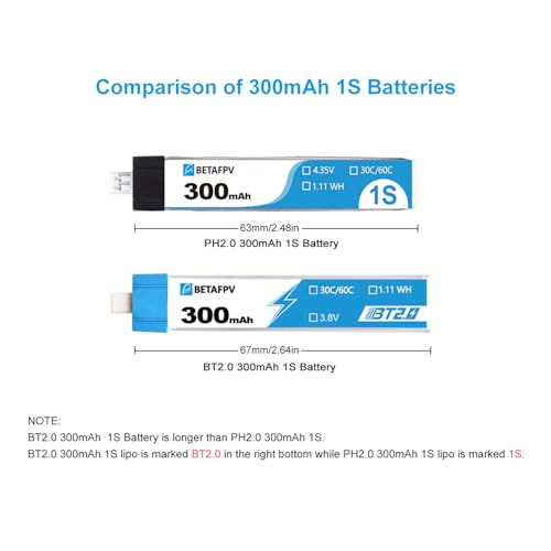 300mAh 1S Battery 3.8V 30C/60C Lipo with 1.0mm Banana Connector L4816