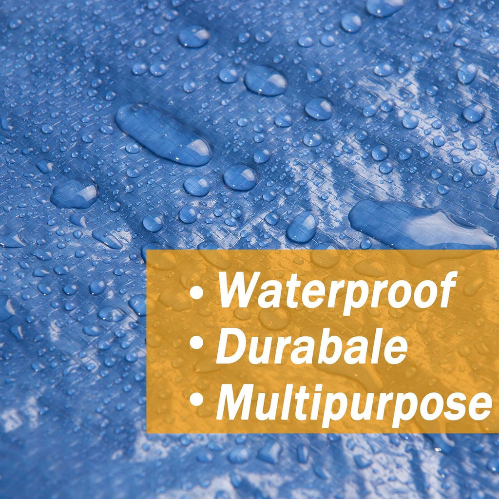 40x60 6 Mil Waterproof Poly Tarpaulin with Reinforced Edges W3478
