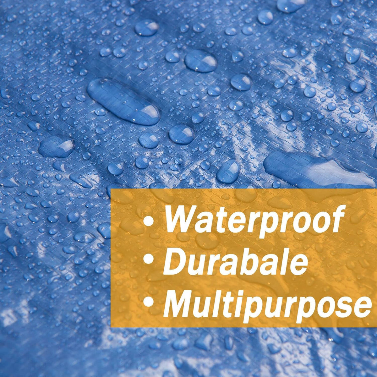 40x60 6 Mil Waterproof Poly Tarpaulin with Reinforced Edges W3478