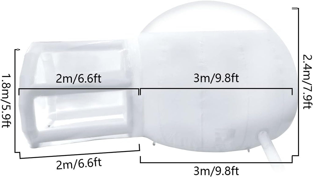 Clear Dome Inflatable Camping Tent with Air Blower Y26436